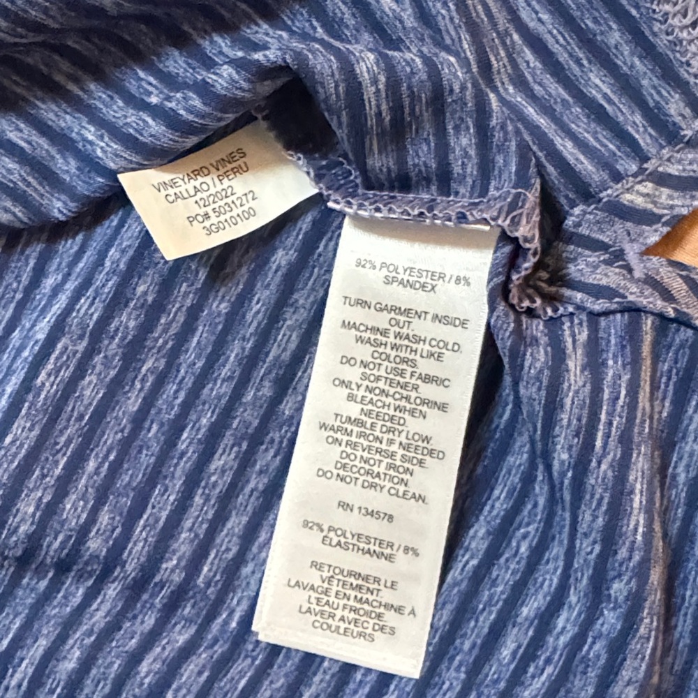 Vineyard Vines Blue Striped Polo - Picture 6 of 6